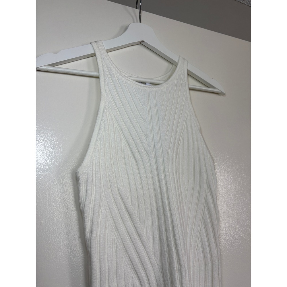 NWT Princess Polly Ishita Knit Top M/L White Ribbed High Neck Tank 1260323 - Picture 4 of 5